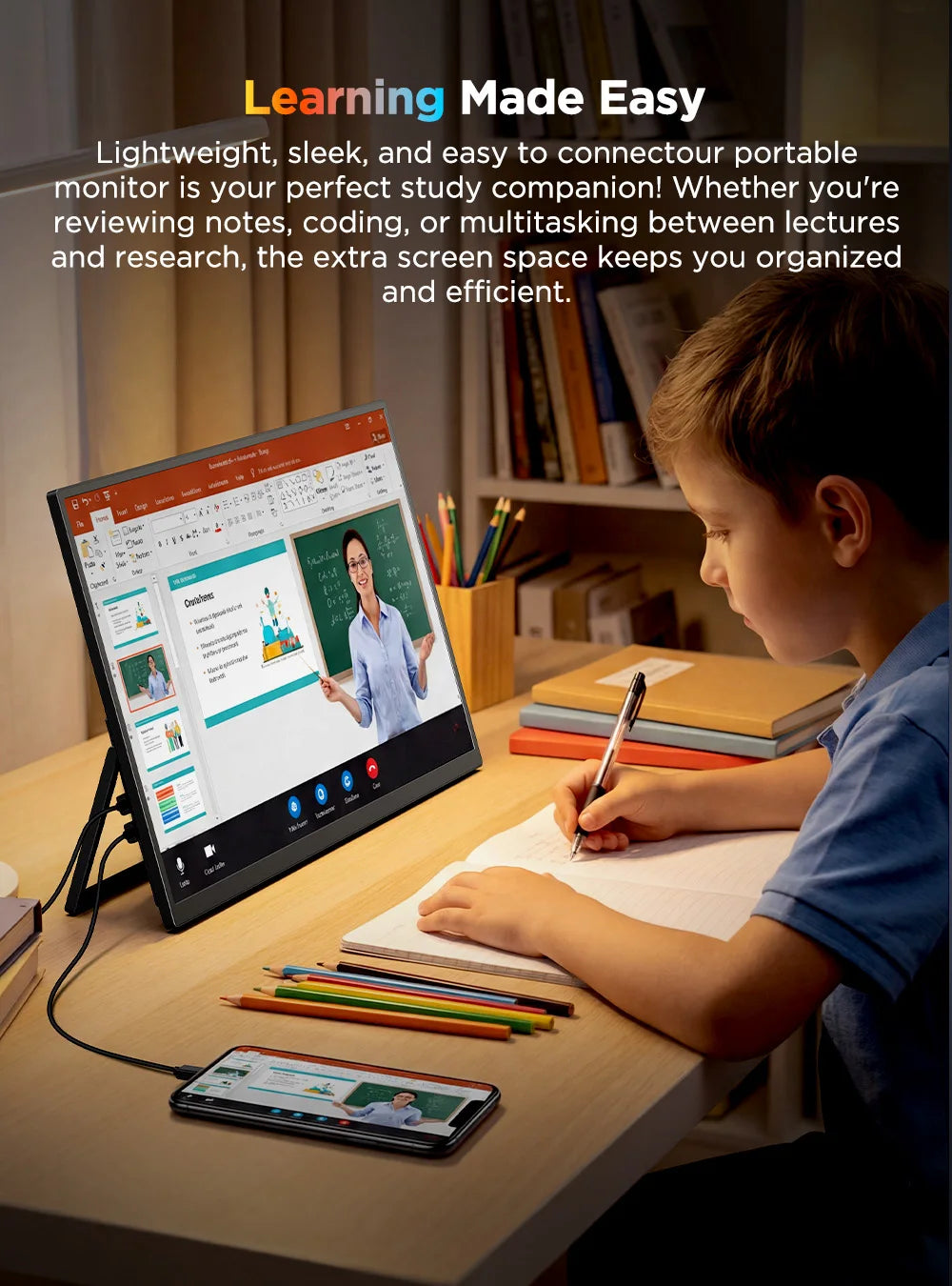 Uperfect 4K Portable Touchscreen Monitor With USB-C And HDMI
