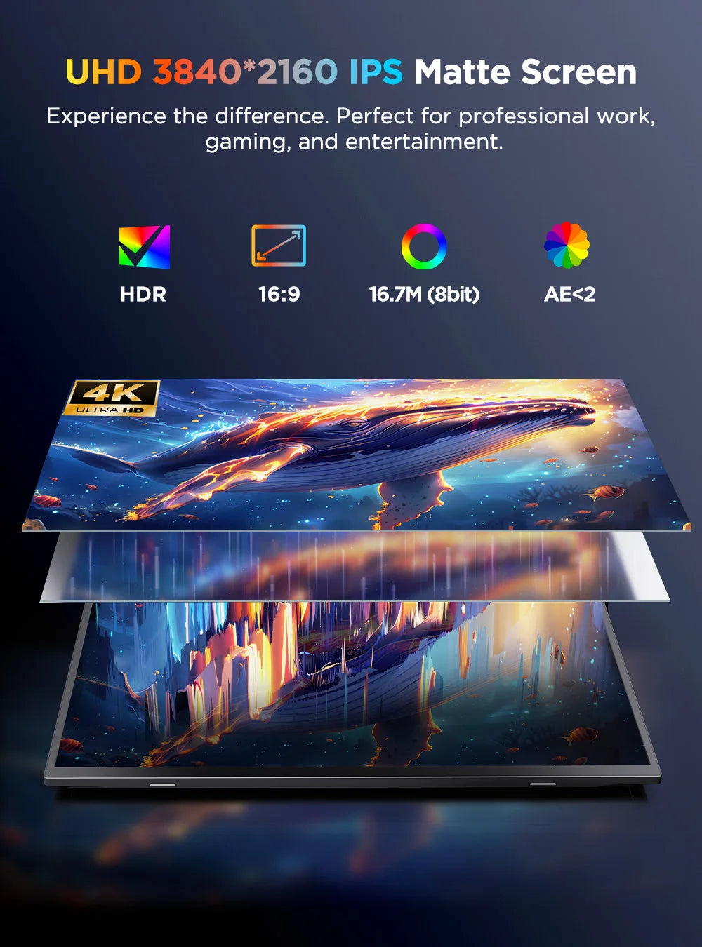 Uperfect 4K Portable Touchscreen Monitor With USB-C And HDMI