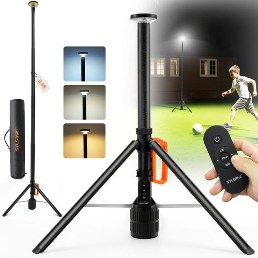 Rechargeable Telescopic Camping Work Light With Remote Control And Dimming