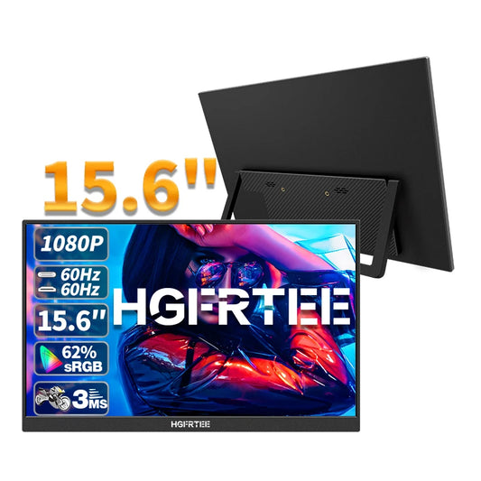 HGFRTEE Portable Monitor FHD IPS Second Screen Type C HDMI