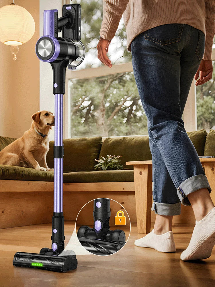 SUXIANGVAC Cordless Vacuum Cleaner 500W 55KPa Self-Standing Pet Hair 60Min