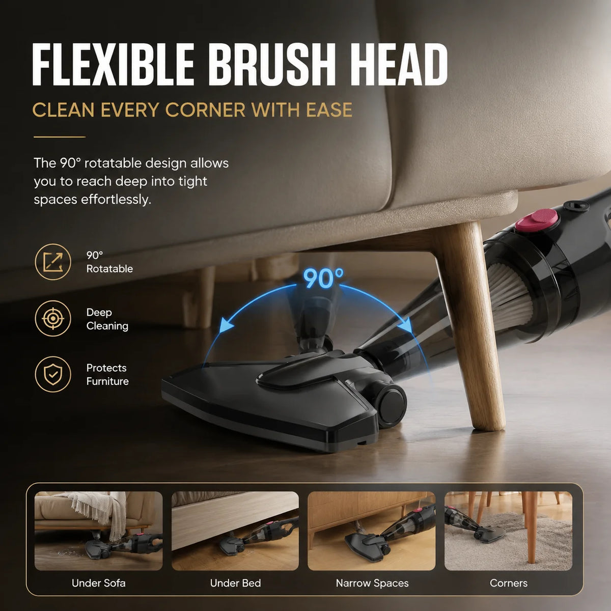 PBHPBH 3 In 1 Vacuum Cleaner With HEPA Pet Hair