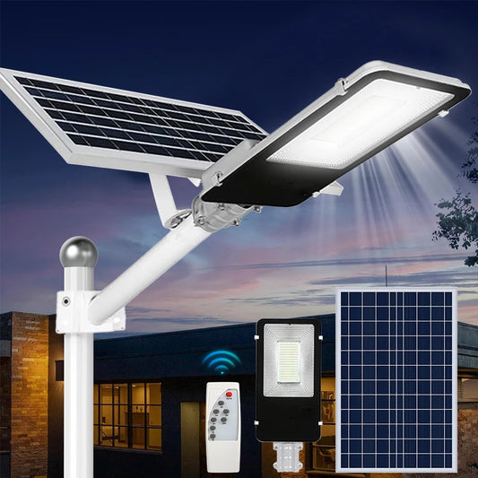 Solar Street Light Outdoor Security Flood Lamp Dusk To Dawn