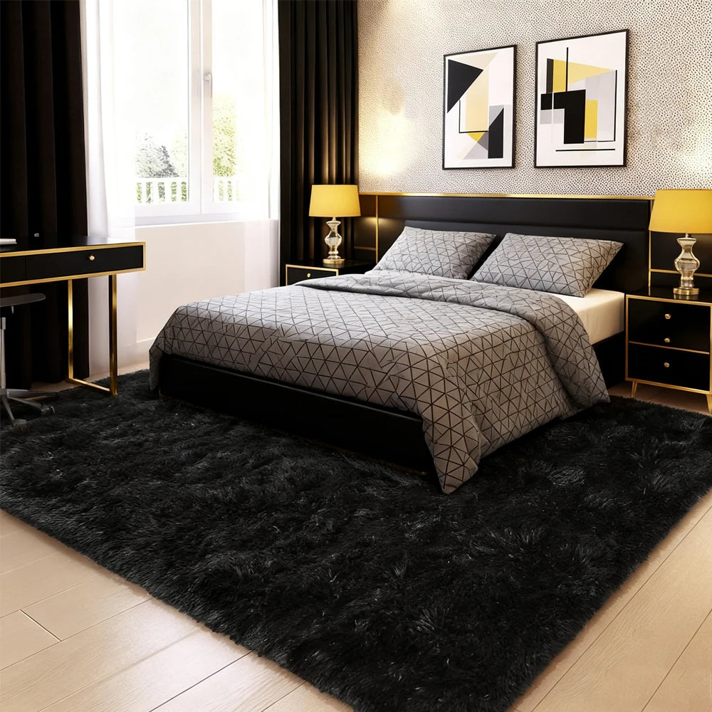 Fluffy Faux Sheepskin Shaggy Rug for Bedroom Living Room