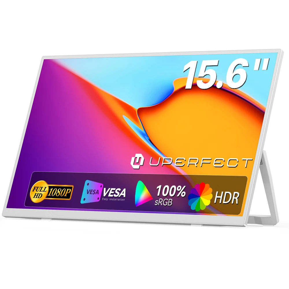 UPERFECT Portable Monitor 60Hz Full HD Display Built In Stand