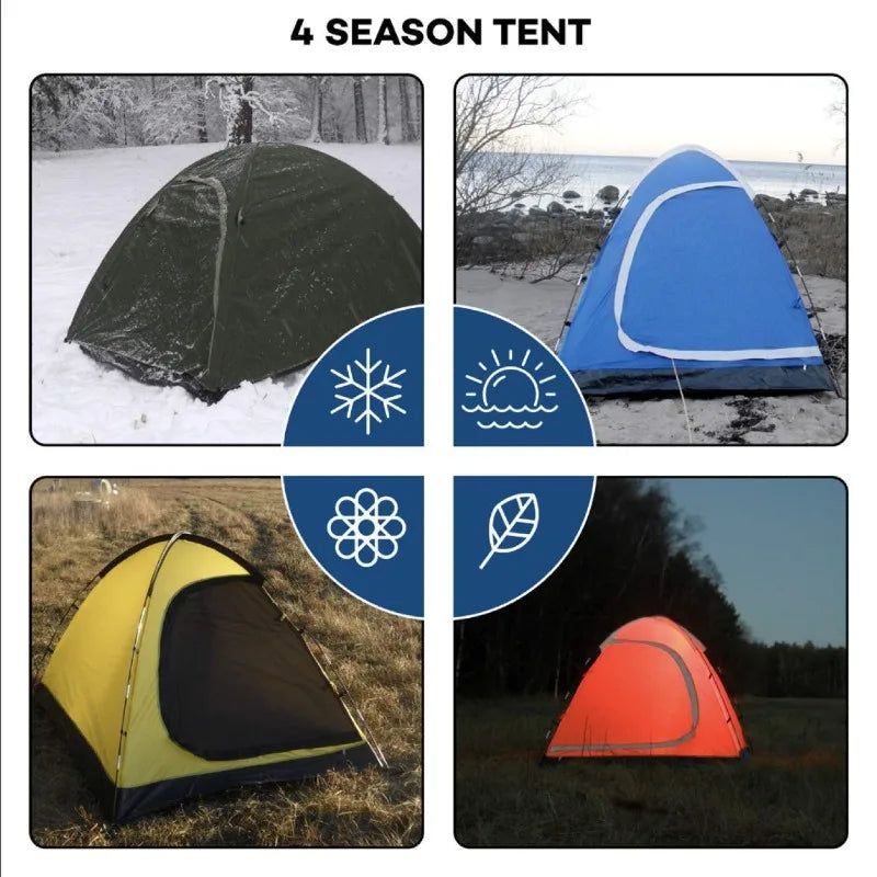 Three Season Camping Tent Waterproof Windproof Hiking Shelter