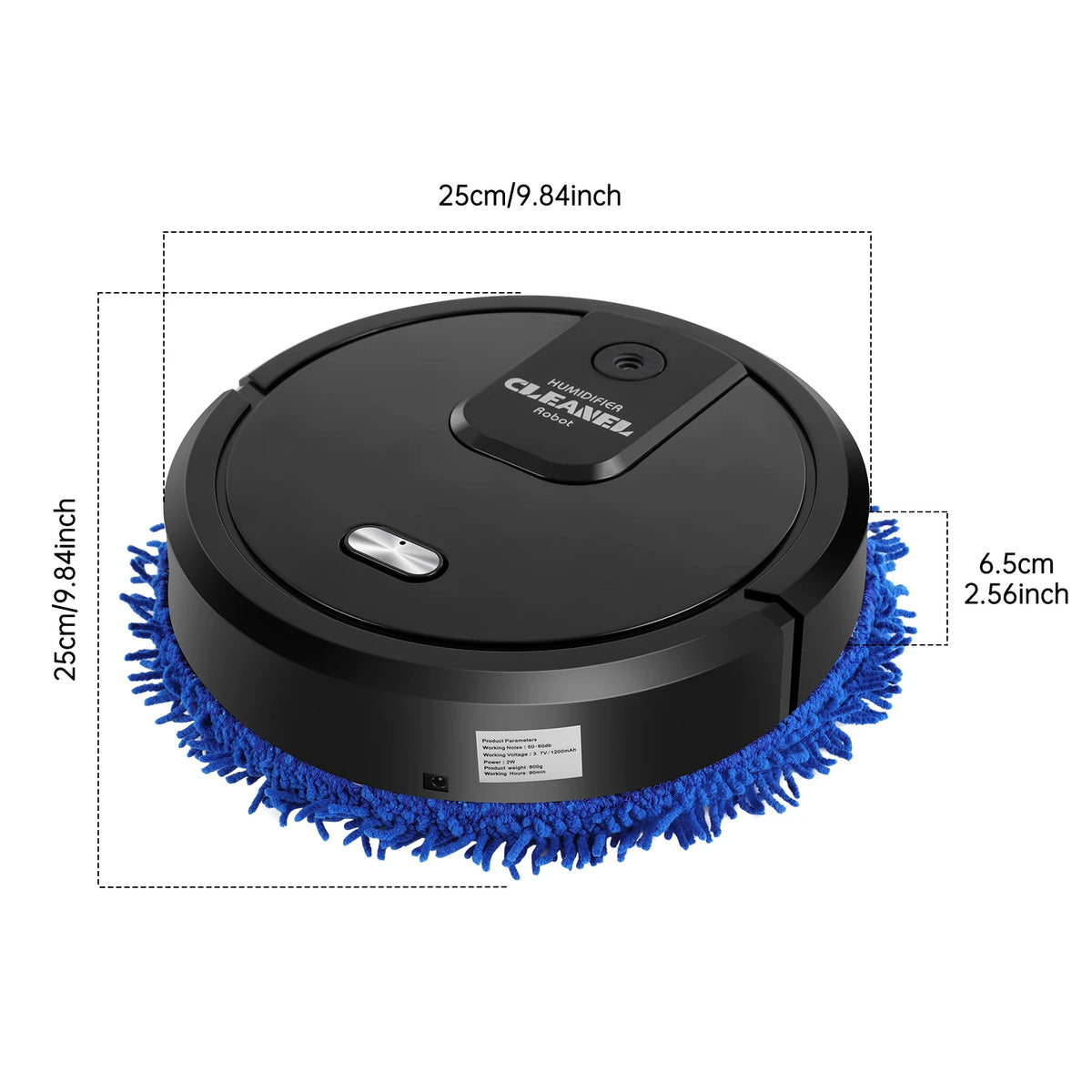 Robotic Mopping Machine Wet Dry Dual Use 10000RPM Floor Cleaner