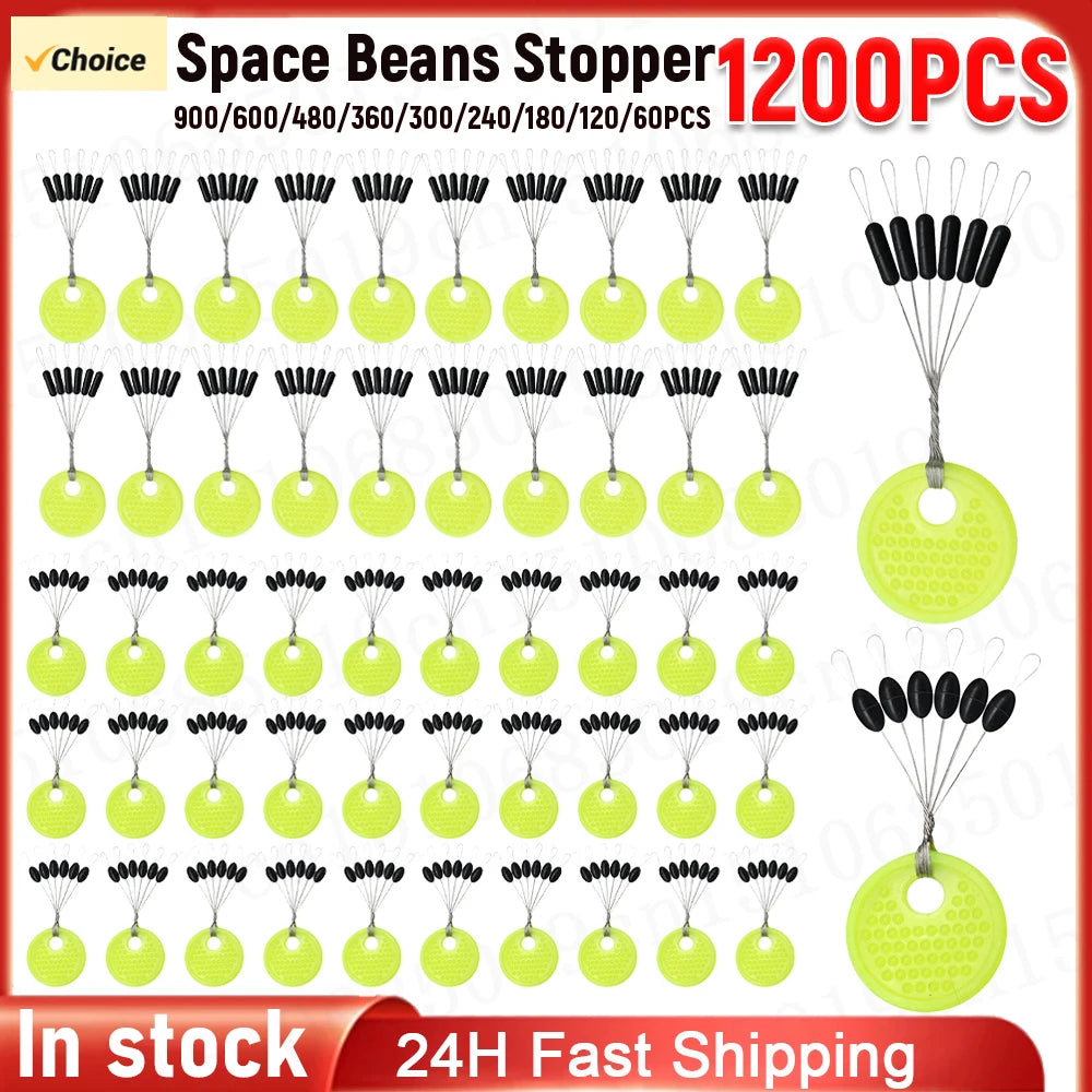 APWIKOGER Rubber Space Beans Fishing Floats Line Stops