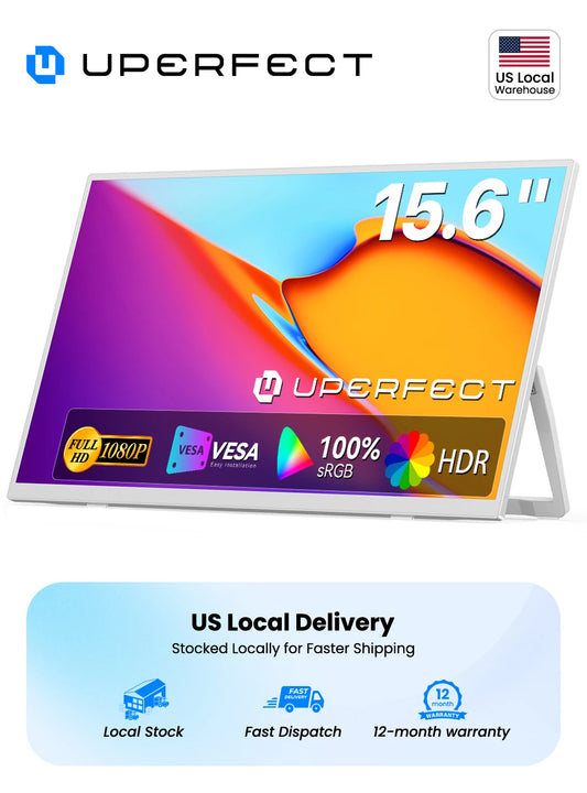 UPERFECT Portable Monitor 60Hz Full HD Display Built In Stand