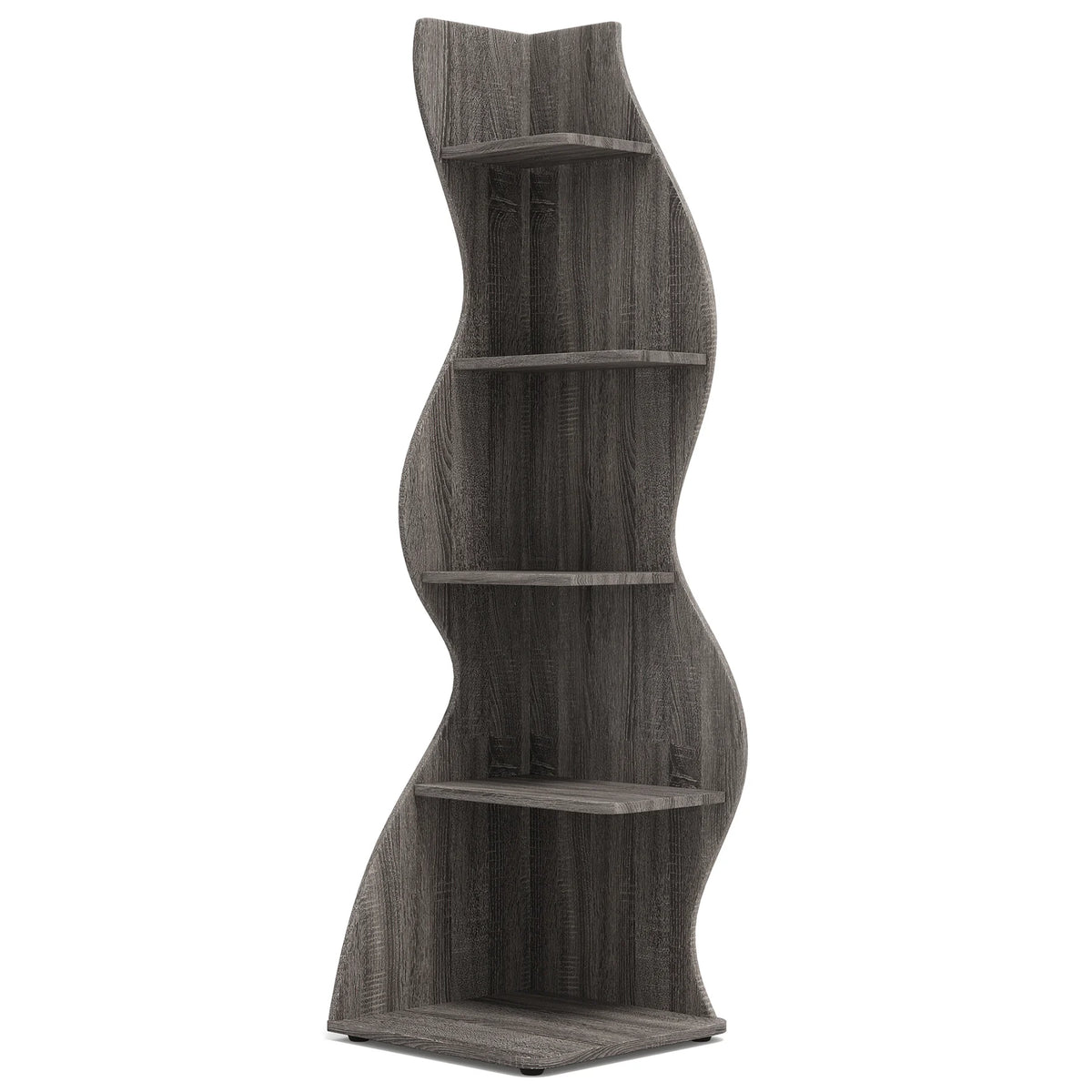 Tribesigns Modern 5 Tier Corner Shelf Bookshelf Plant Stand