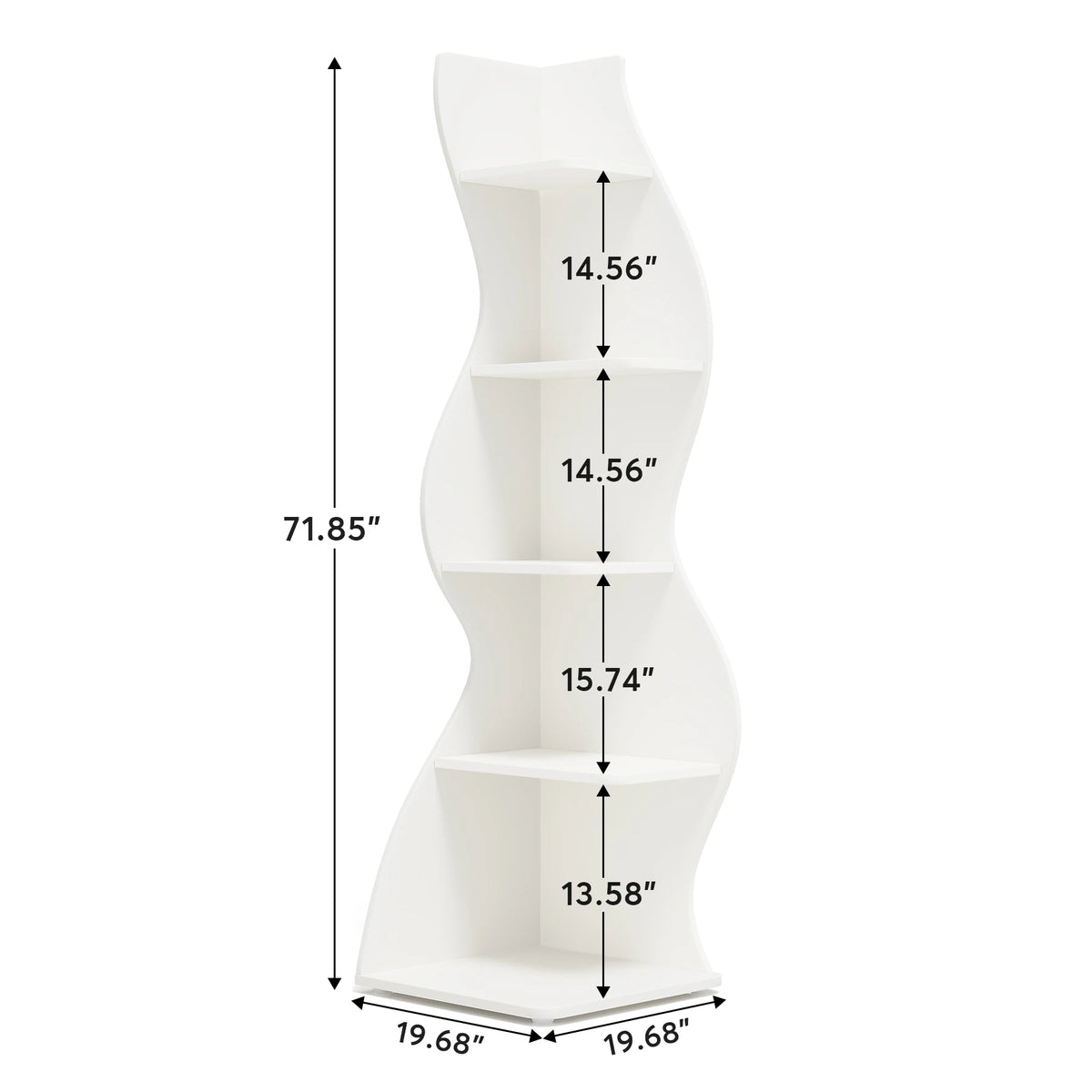 Tribesigns Modern 5 Tier Corner Shelf Bookshelf Plant Stand