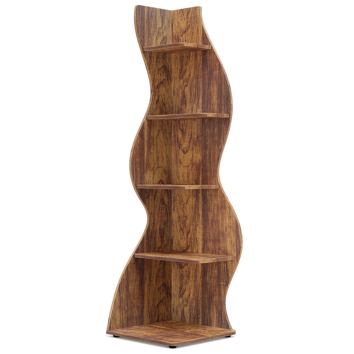 Tribesigns Modern 5 Tier Corner Shelf Bookshelf Plant Stand