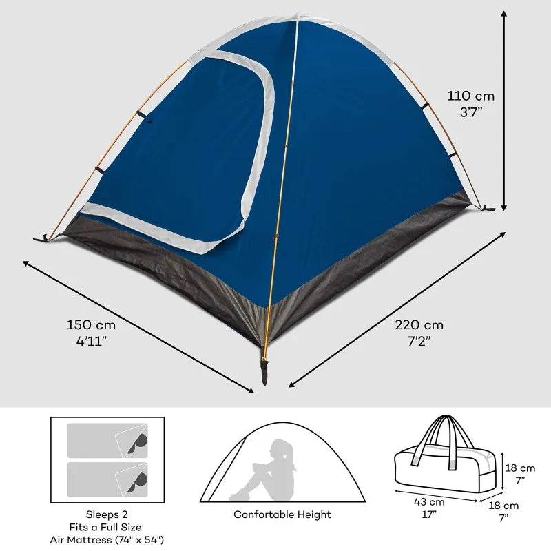 Three Season Camping Tent Waterproof Windproof Hiking Shelter